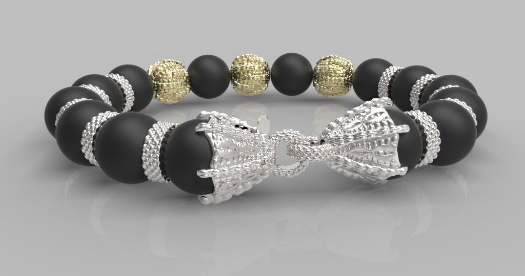 Bracelet -dragon tail 3D print model_7