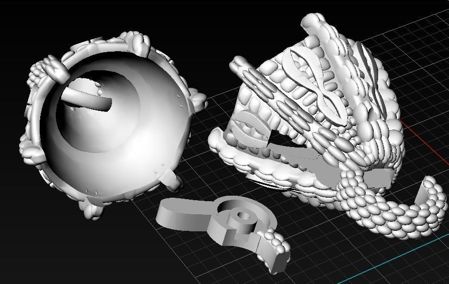 Bracelet -dragon tail 3D print model_9