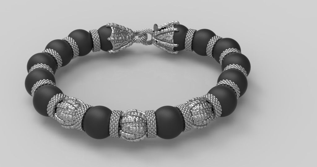 Bracelet -dragon tail 3D print model_1