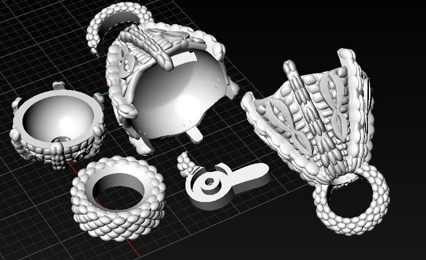 Bracelet -dragon tail 3D print model_8