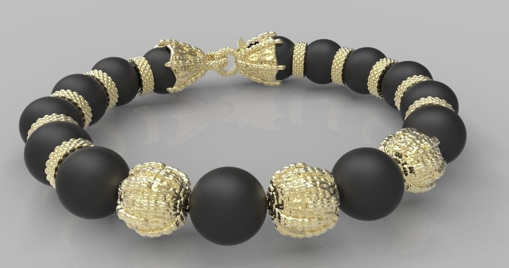 Bracelet -dragon tail 3D print model_4