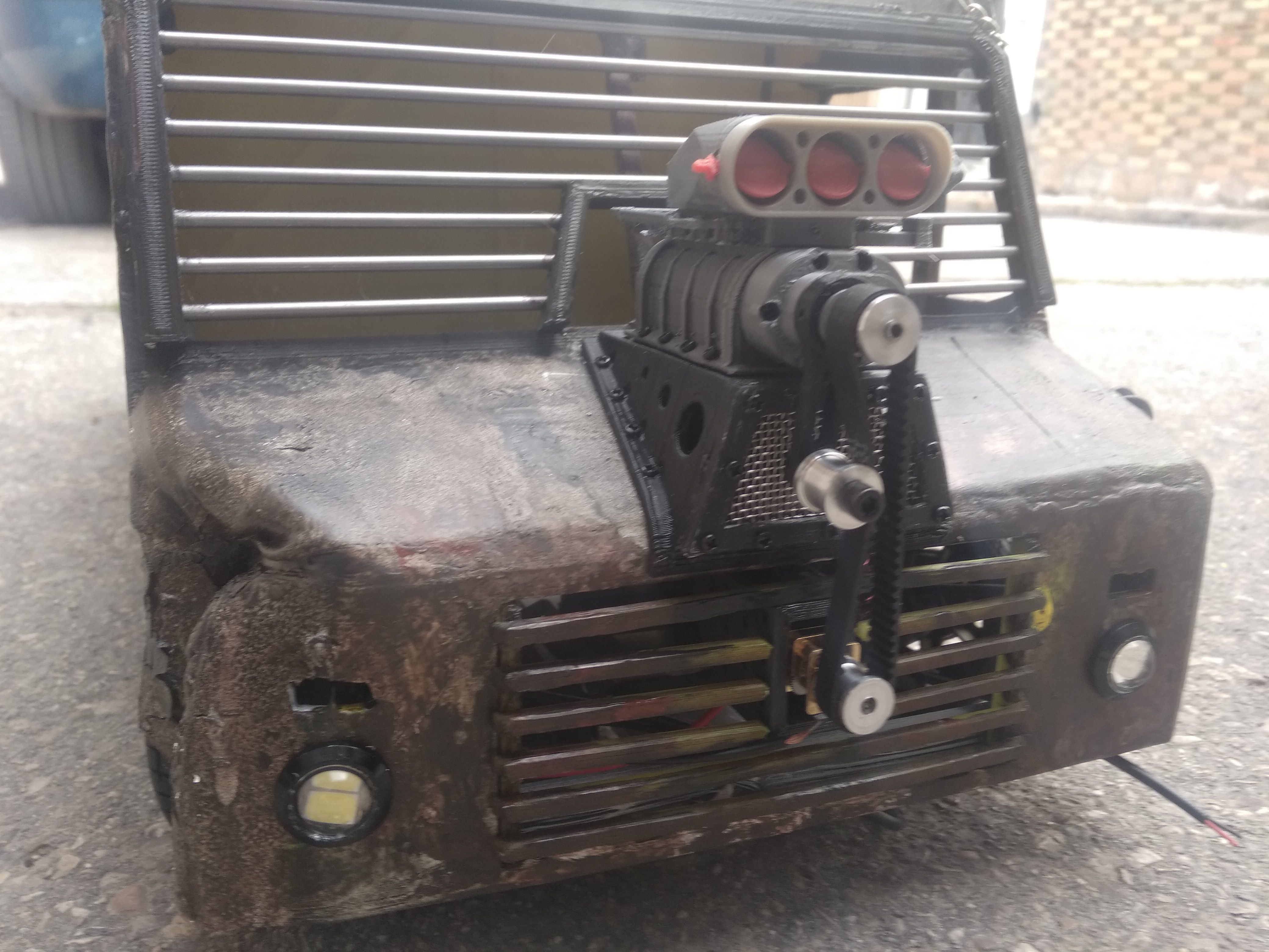 Rc truck mad max rat type drift 3D print model_9