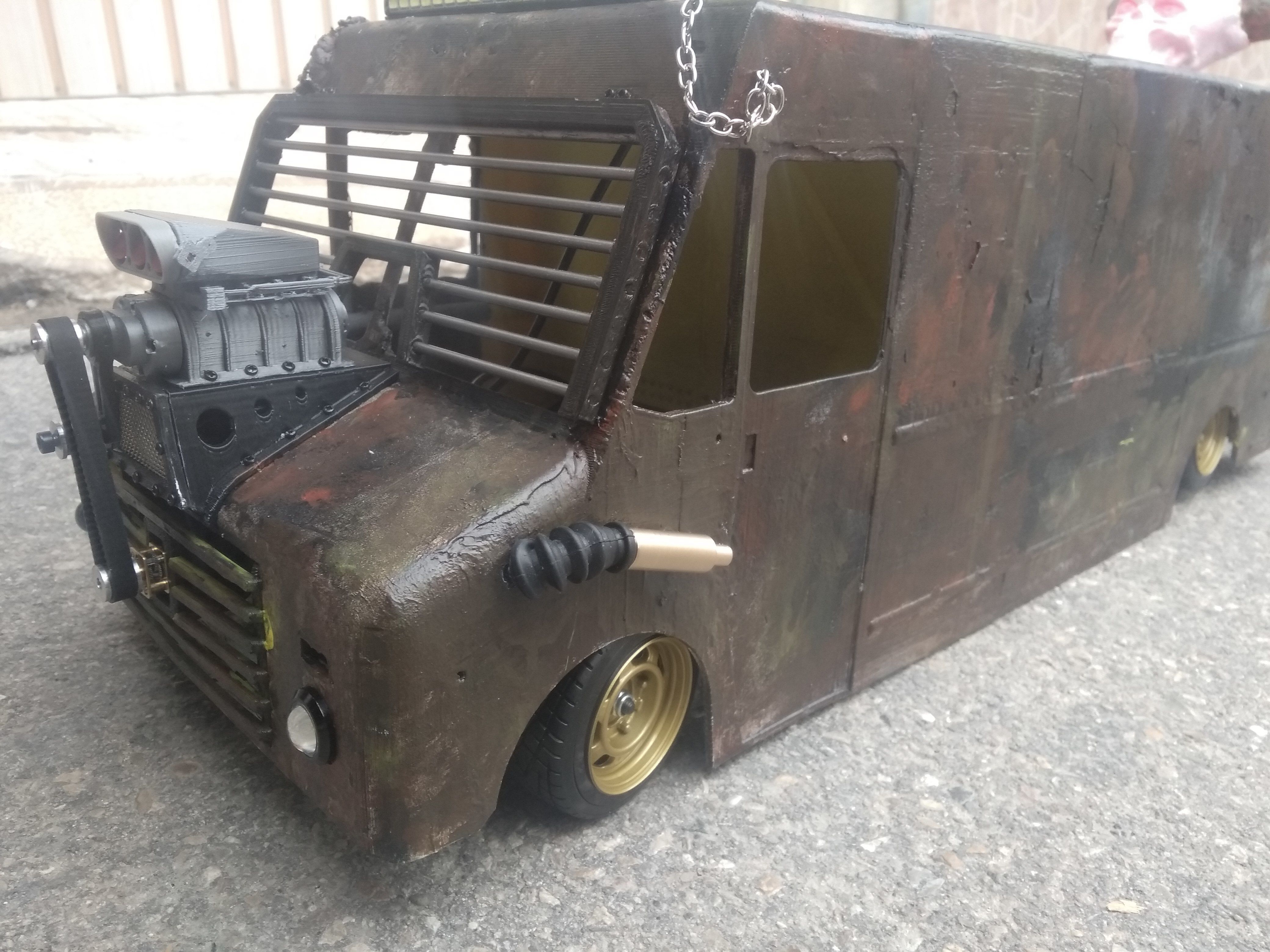 Rc truck mad max rat type drift 3D print model_10