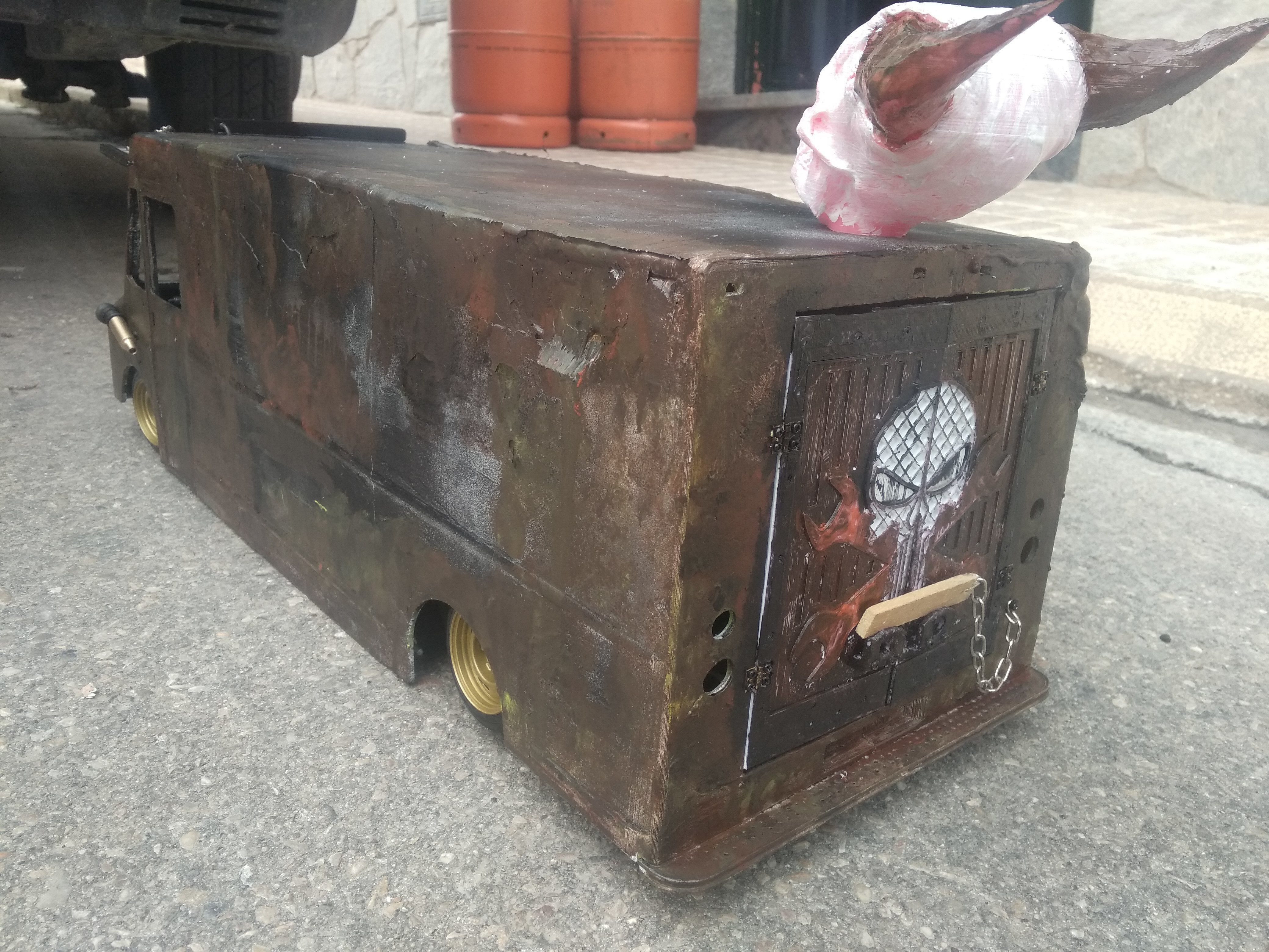 Rc truck mad max rat type drift 3D print model_15