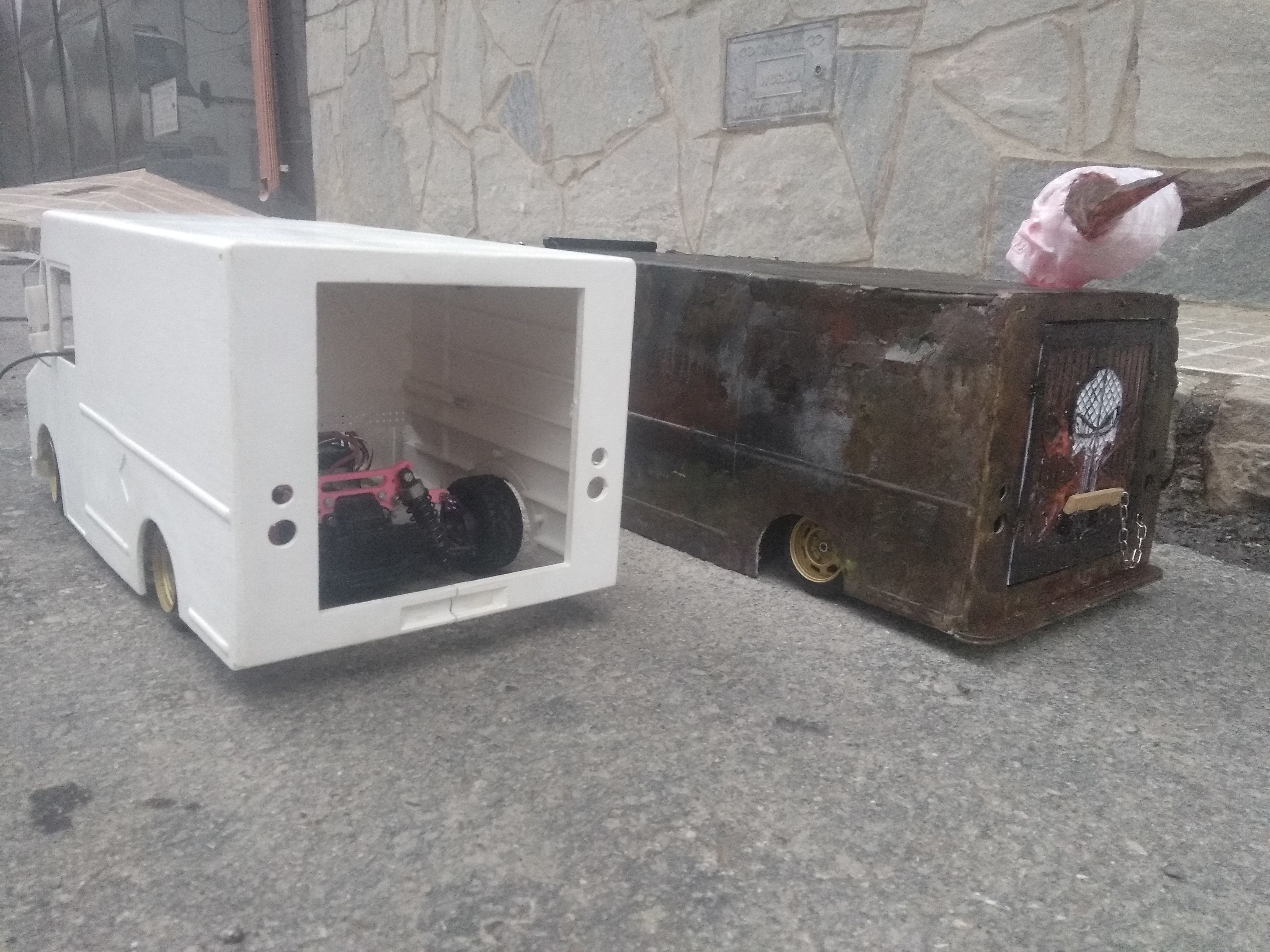 Rc truck mad max rat type drift 3D print model_4