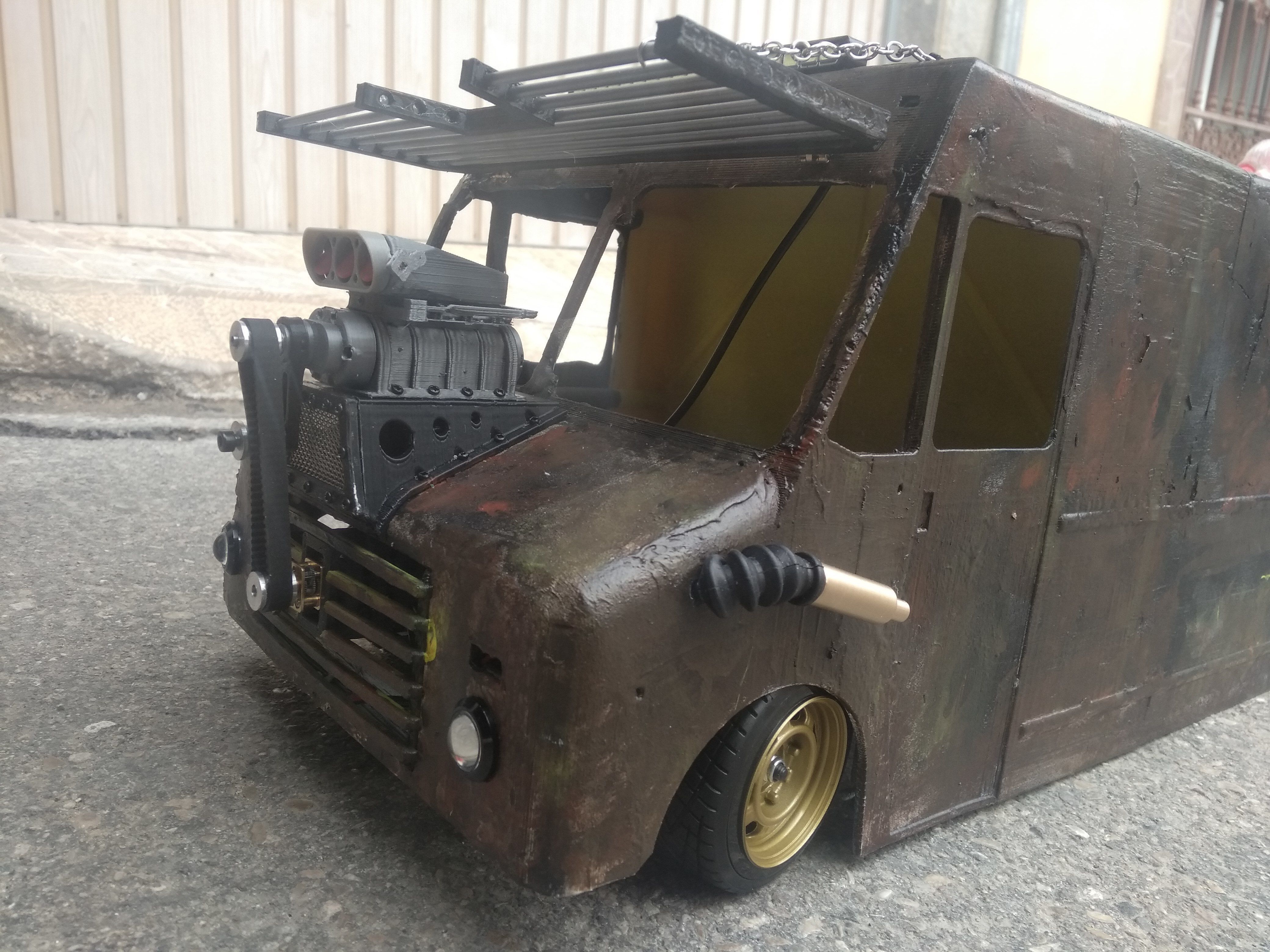Rc truck mad max rat type drift 3D print model_13