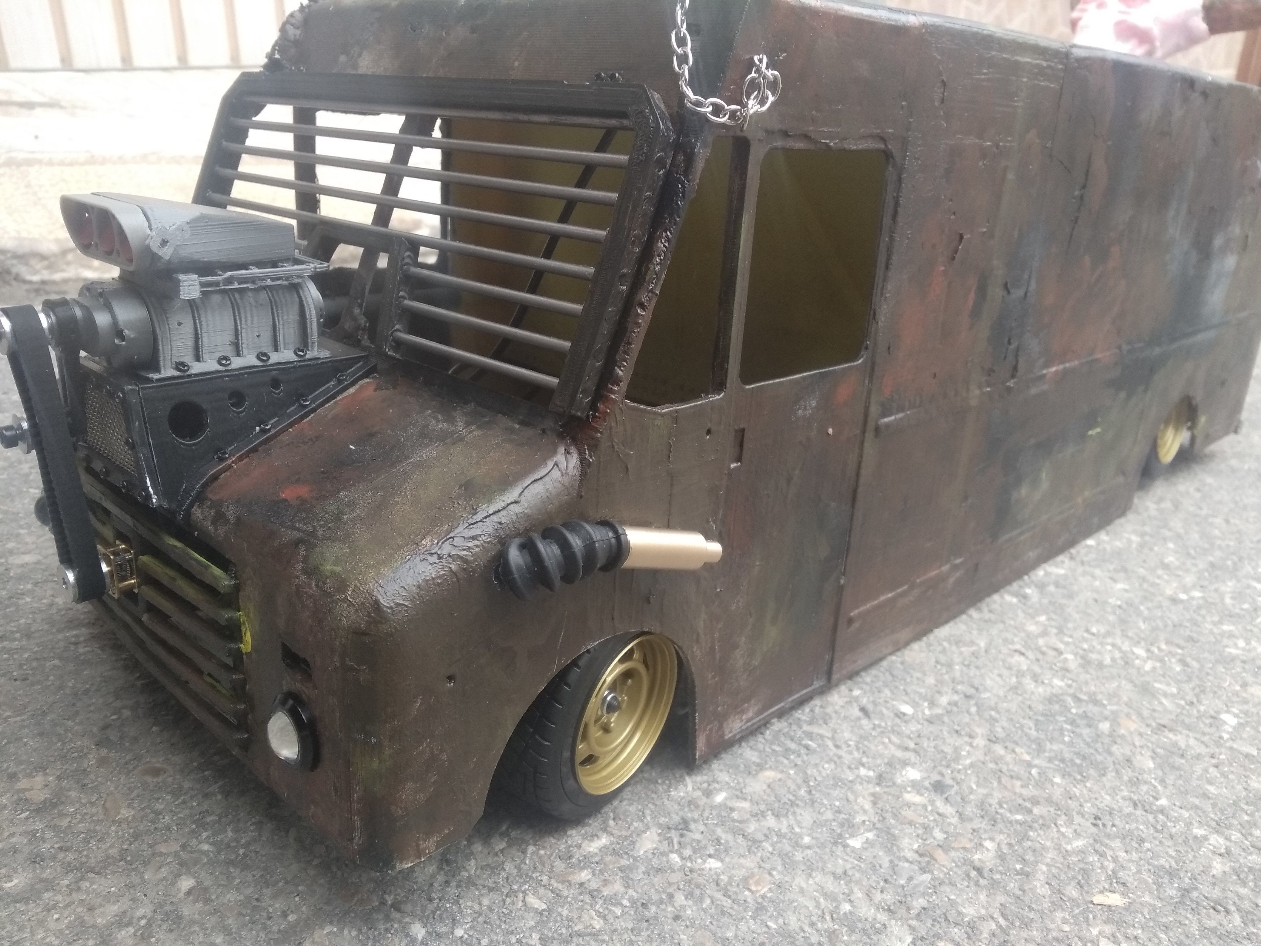 Rc truck mad max rat type drift 3D print model_1