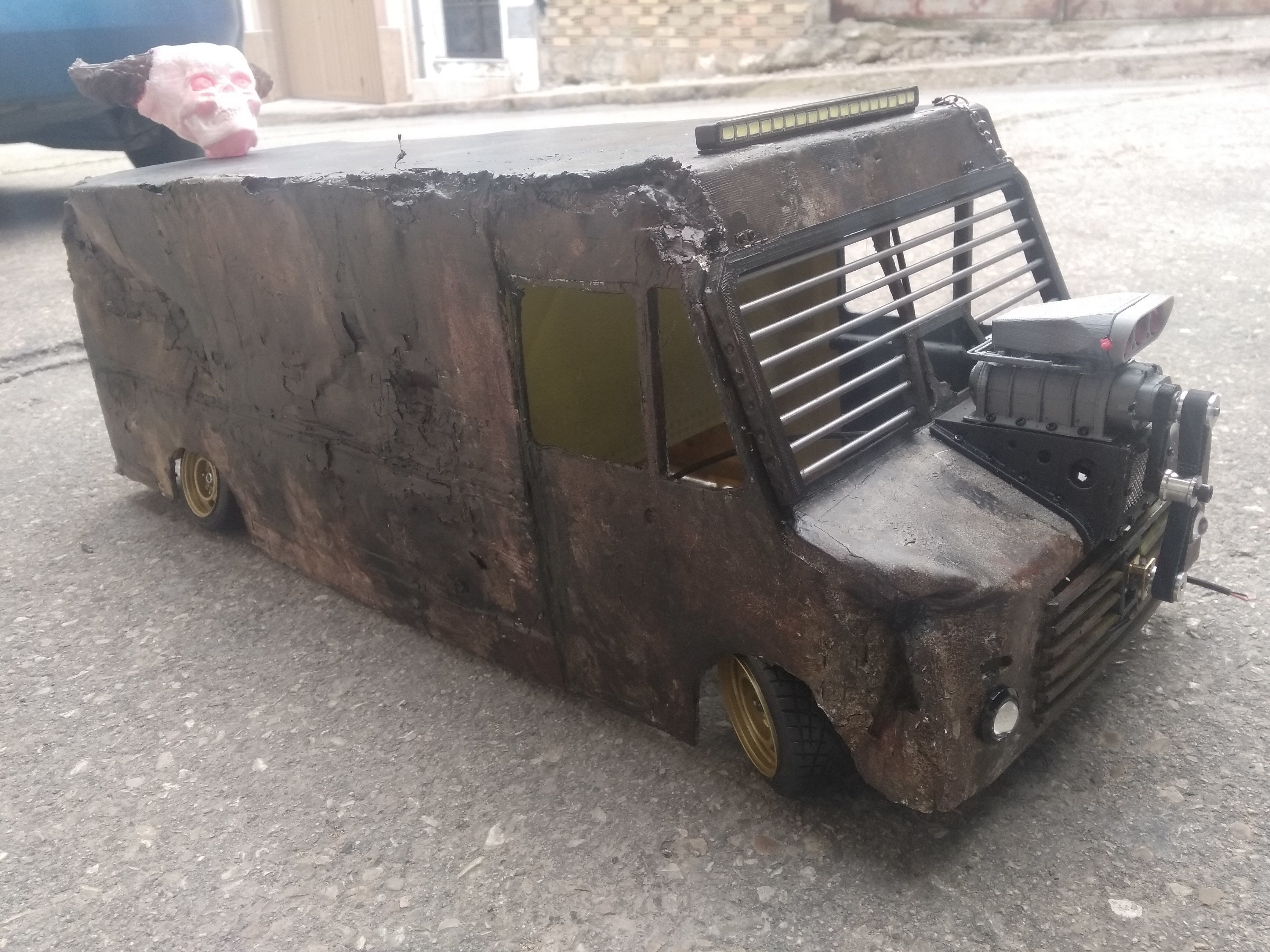 Rc truck mad max rat type drift 3D print model_6