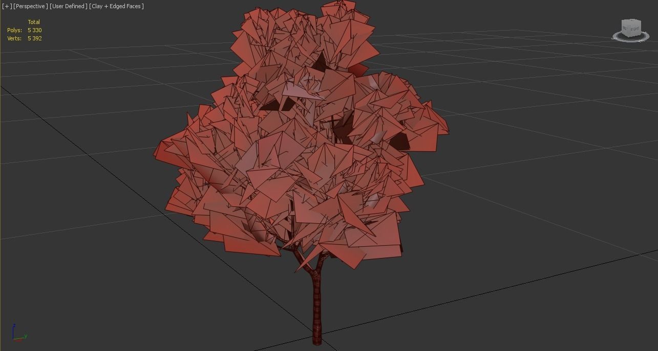Japanese Maple Fall Tree Low-poly 3D model_5