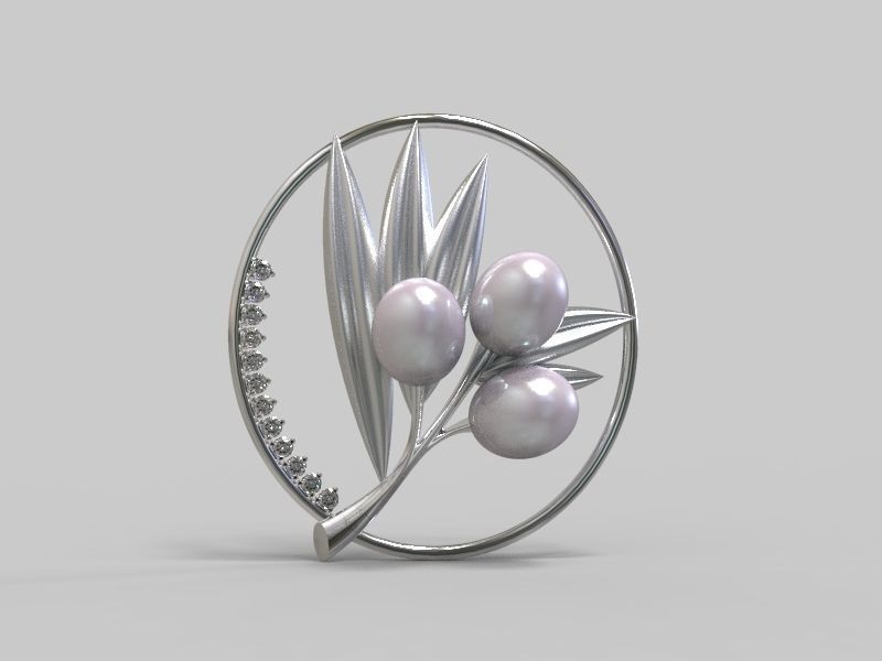 Pendant Oliva 3D print model_3