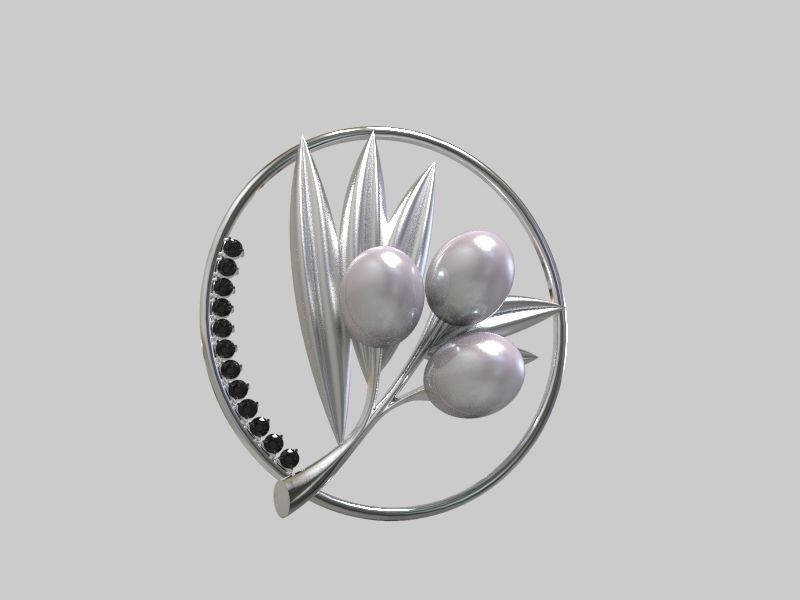 Pendant Oliva 3D print model_4