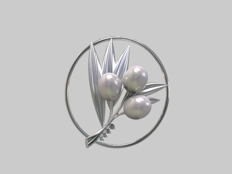 Pendant Oliva 3D print model_11