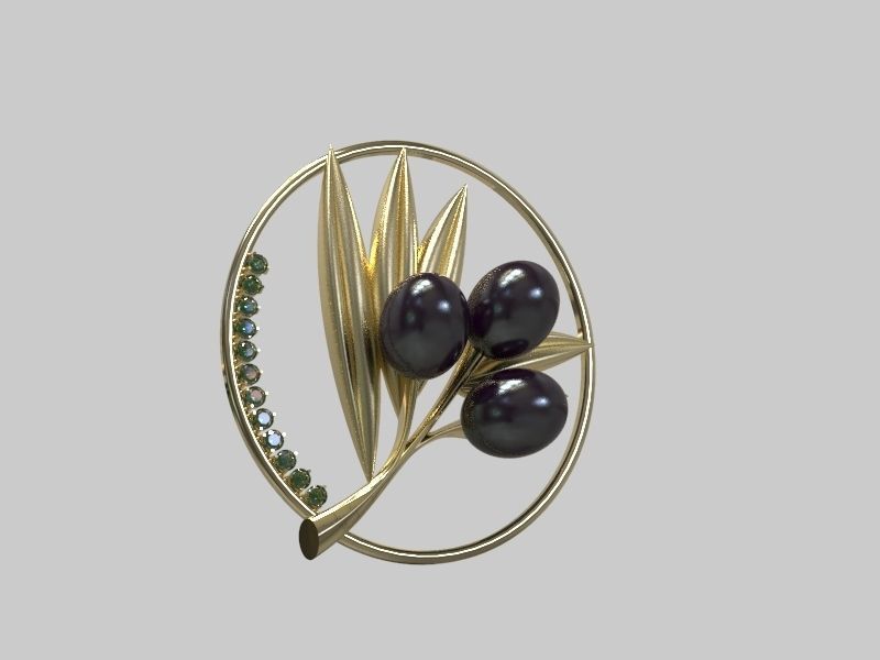 Pendant Oliva 3D print model_1