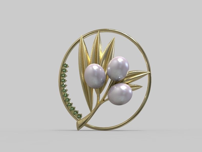 Pendant Oliva 3D print model_5