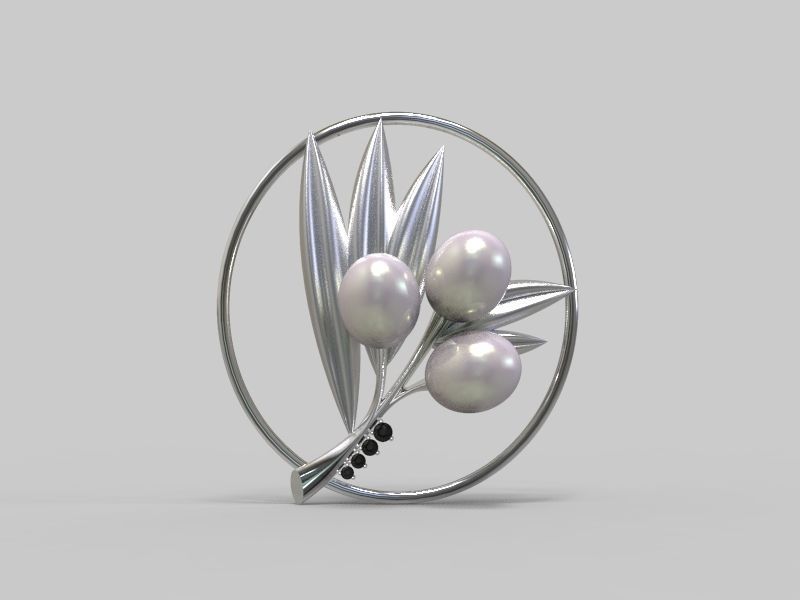 Pendant Oliva 3D print model_12