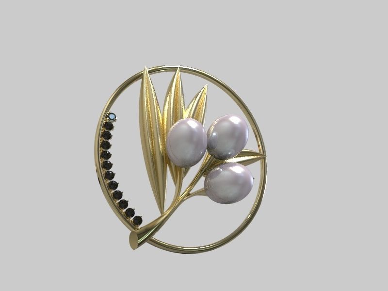 Pendant Oliva 3D print model_6