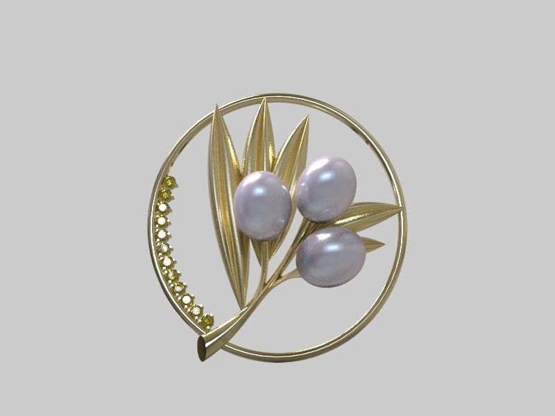 Pendant Oliva 3D print model_7