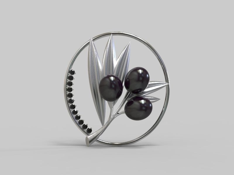 Pendant Oliva 3D print model_8