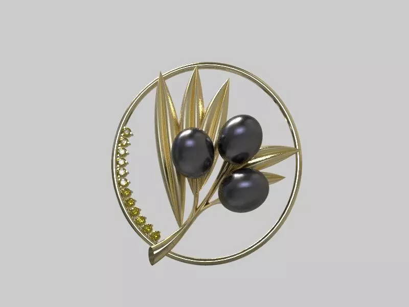 Pendant Oliva 3D print model_0