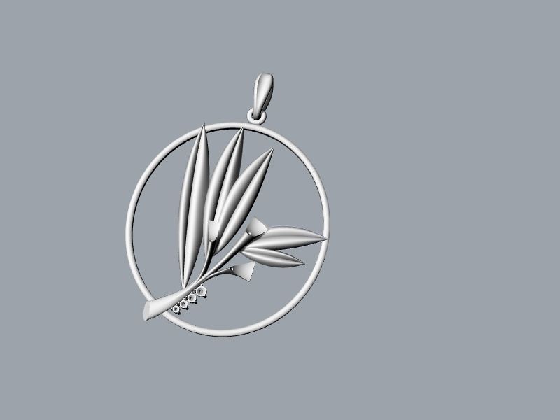 Pendant Oliva 3D print model_19