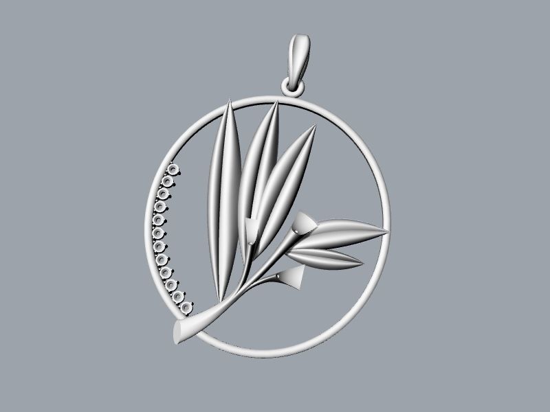 Pendant Oliva 3D print model_18