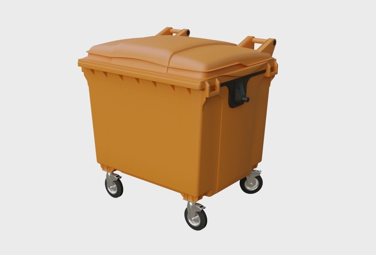 Plastic dumpster 3D model_0