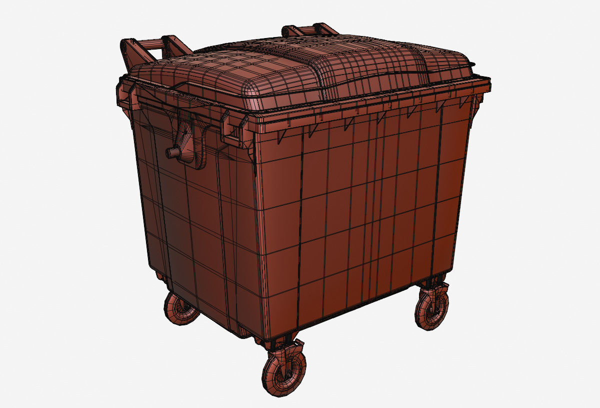 Plastic dumpster 3D model_12
