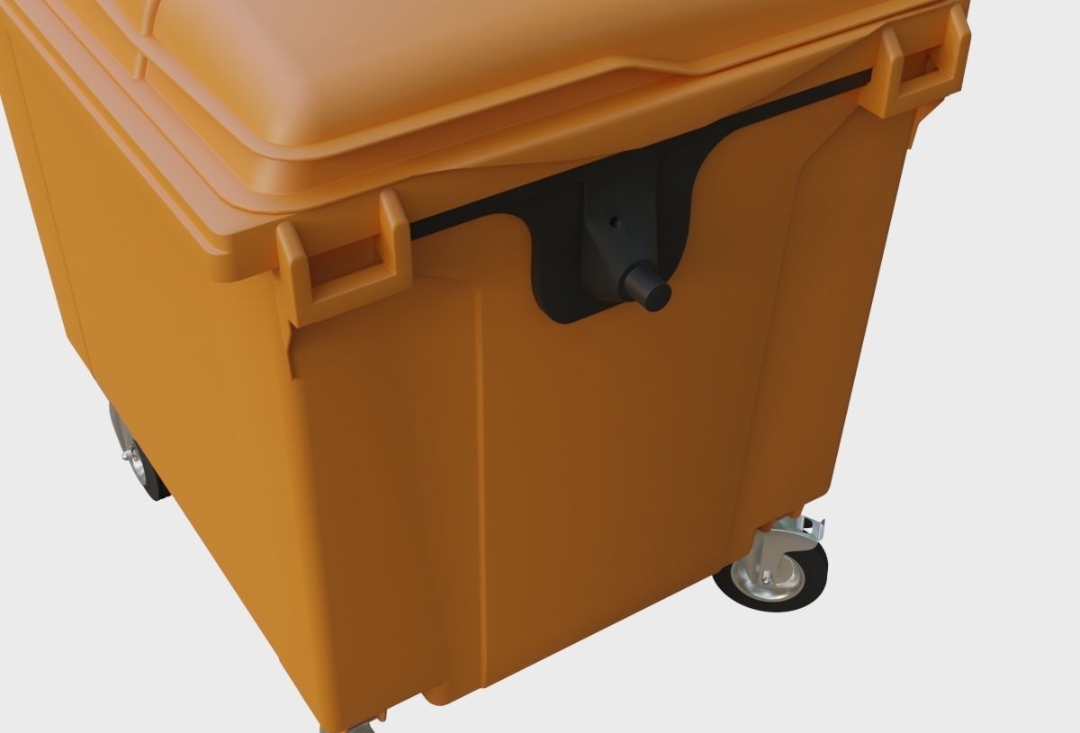 Plastic dumpster 3D model_2