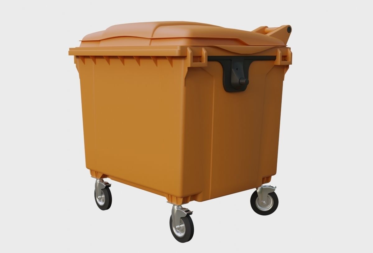 Plastic dumpster 3D model_1
