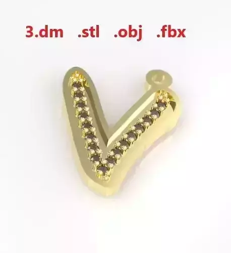 Model 36 Alphabets Necklace The Letter V Necklace Ninja Style