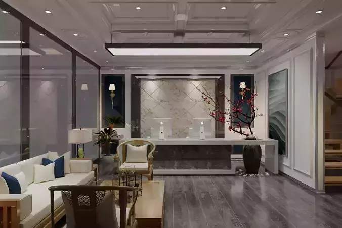 Office Kitchen Living Entrance Garden