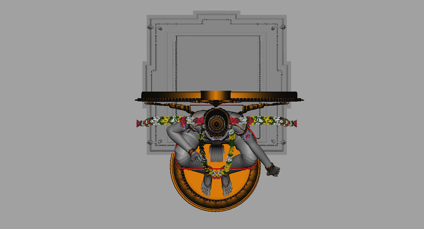 god Sabarimala Swami gold Ayyappan 3d model 3D model_12