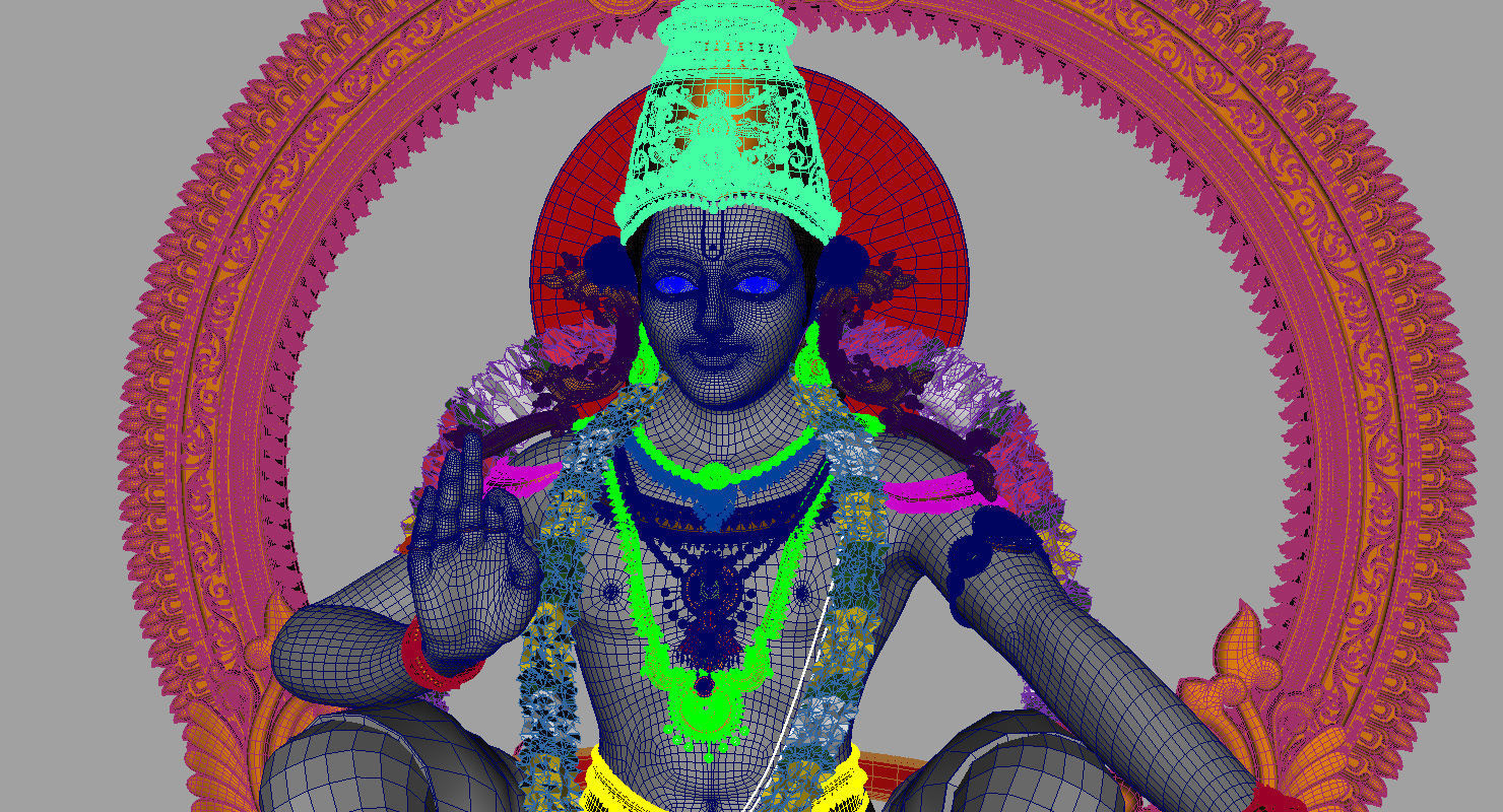 god Sabarimala Swami gold Ayyappan 3d model 3D model_13