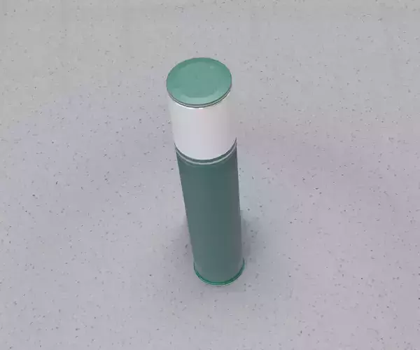 Low-Poly Moss Green Light Column 18 - Street Light Set-9 Low-poly 3D model