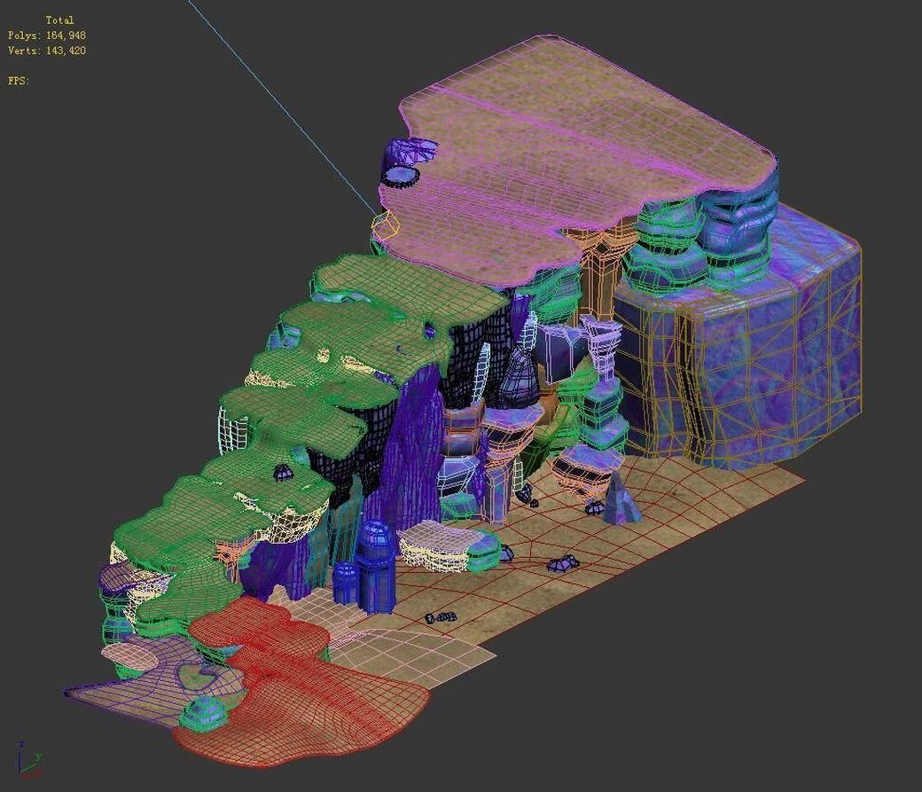 Death Desert - Stairway 01 3D model_6