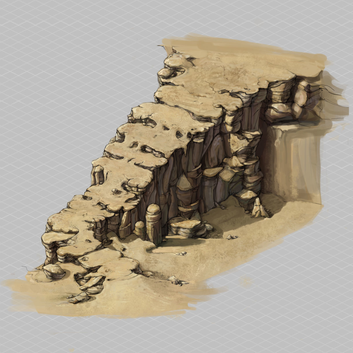 Death Desert - Stairway 01 3D model_2