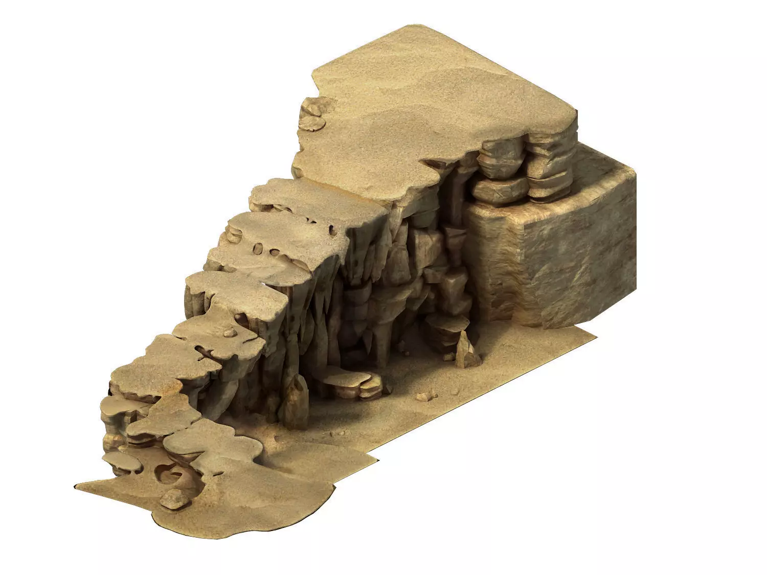 Death Desert - Stairway 01 3D model_0