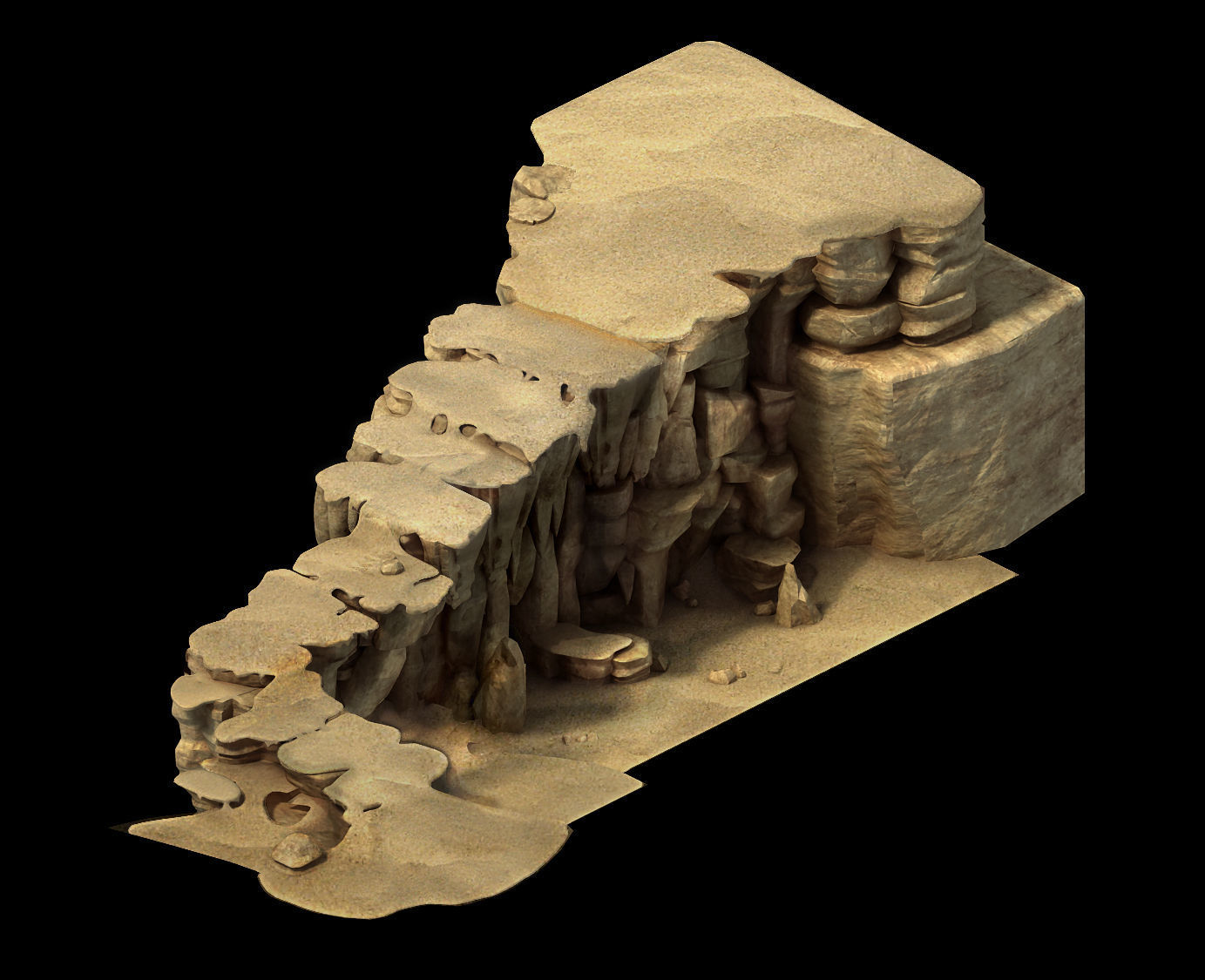 Death Desert - Stairway 01 3D model_1
