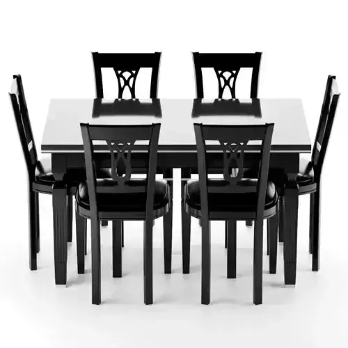 Baccarat dining set 3D model