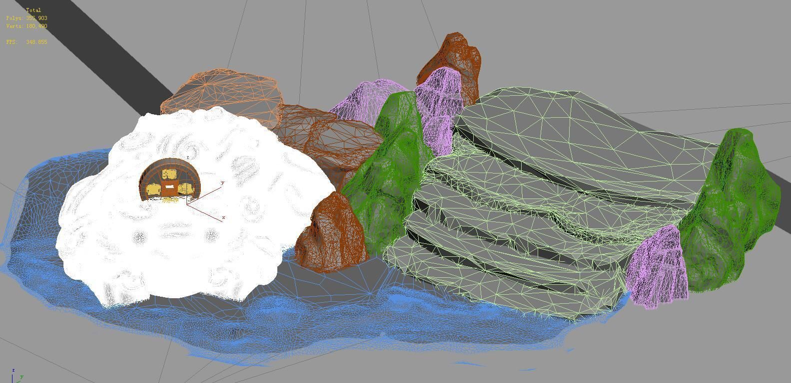 Lake Taihu - lion ladder 3D model_4