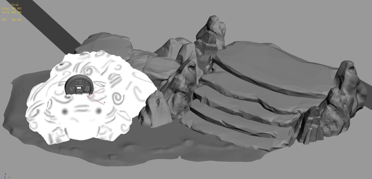 Lake Taihu - lion ladder 3D model_3