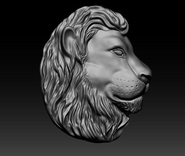 Lion Head Pendant 3D print model