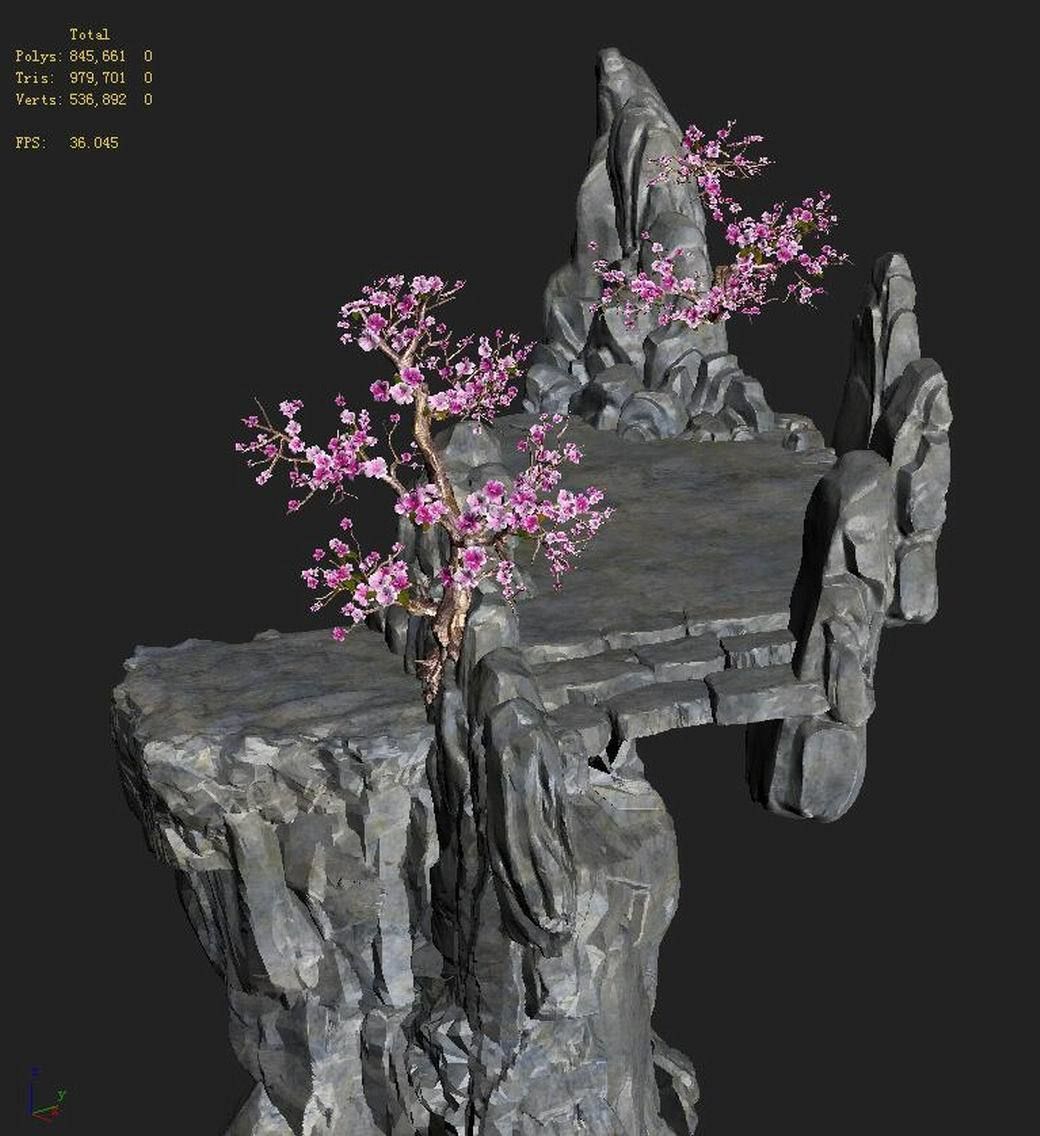 Peach Blossom Island - Surface 02 3D model_3