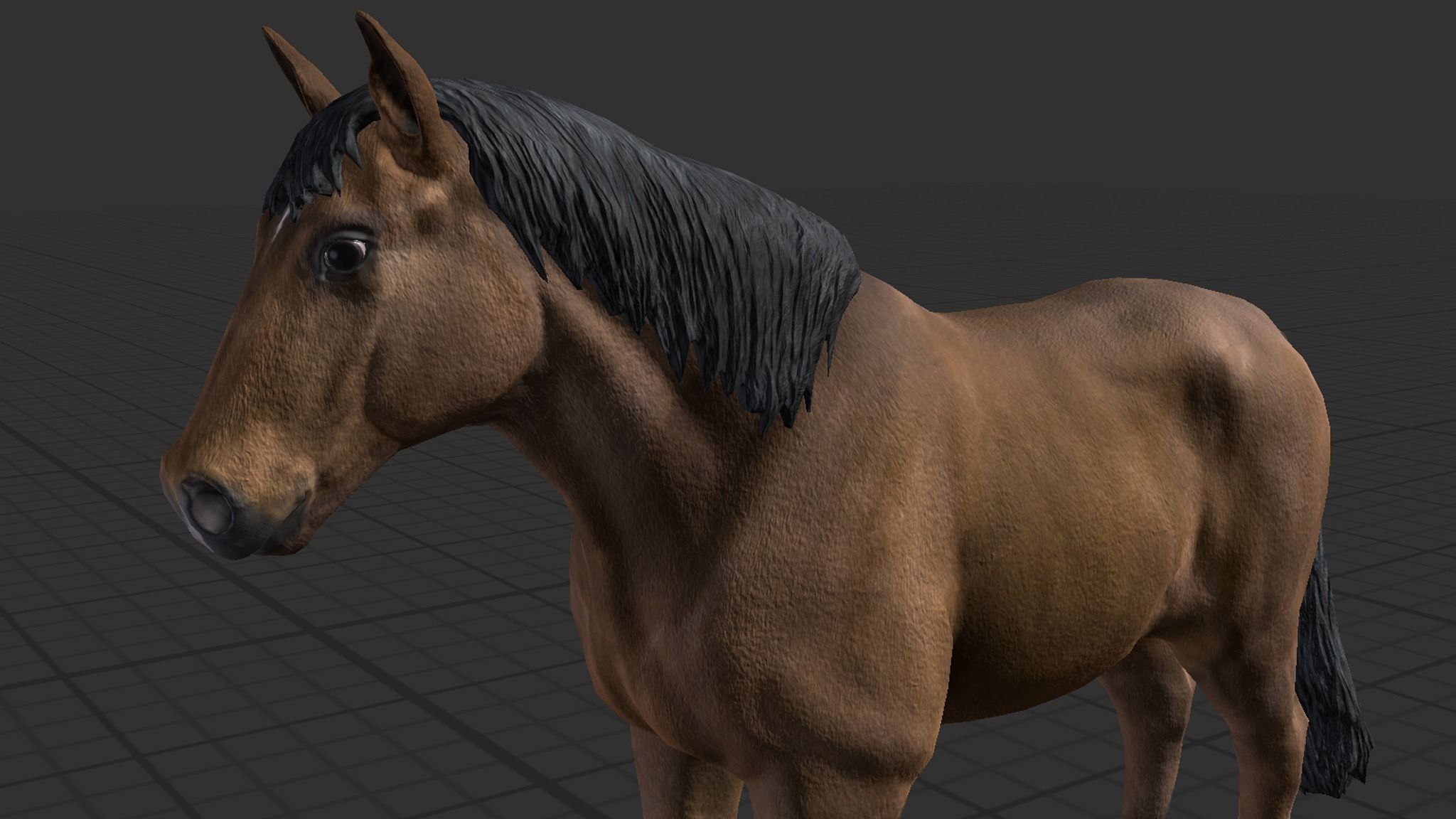 Horse Family Low-poly 3D model_15