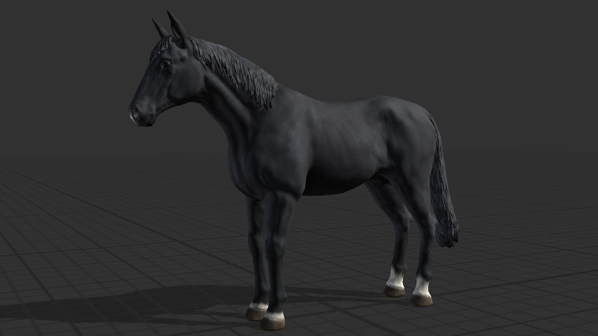 Horse Family Low-poly 3D model_7