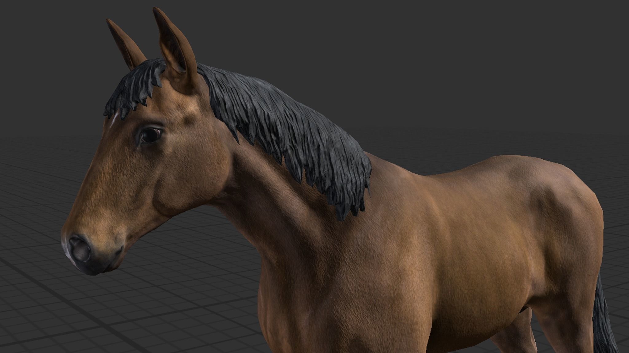 Horse Family Low-poly 3D model_6