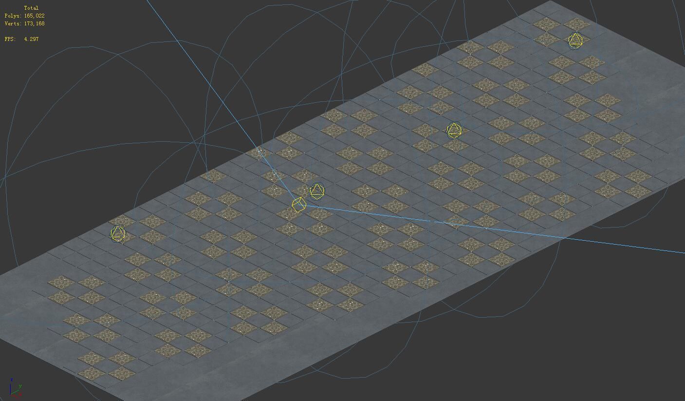 Library - entrance hall floor 01 3D model_2