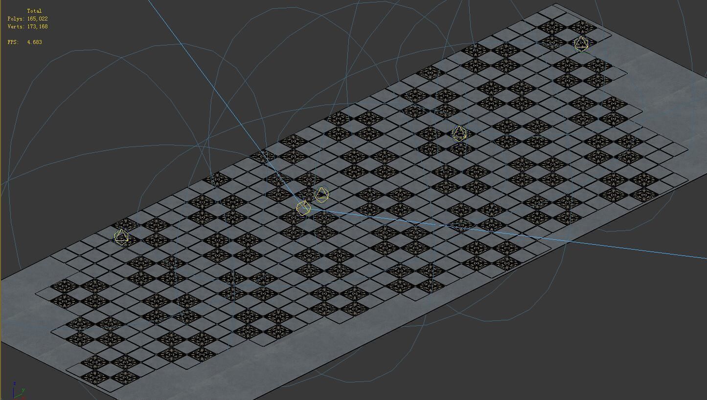 Library - entrance hall floor 01 3D model_3