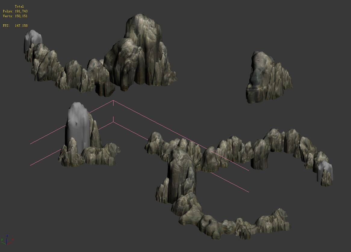 Journey to the West - Putuo Stone 01 3D model_1