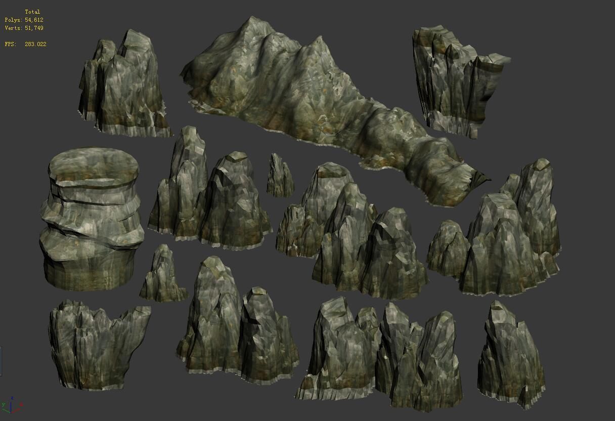 Journey to the West - Mountain Terrain 3D model_2